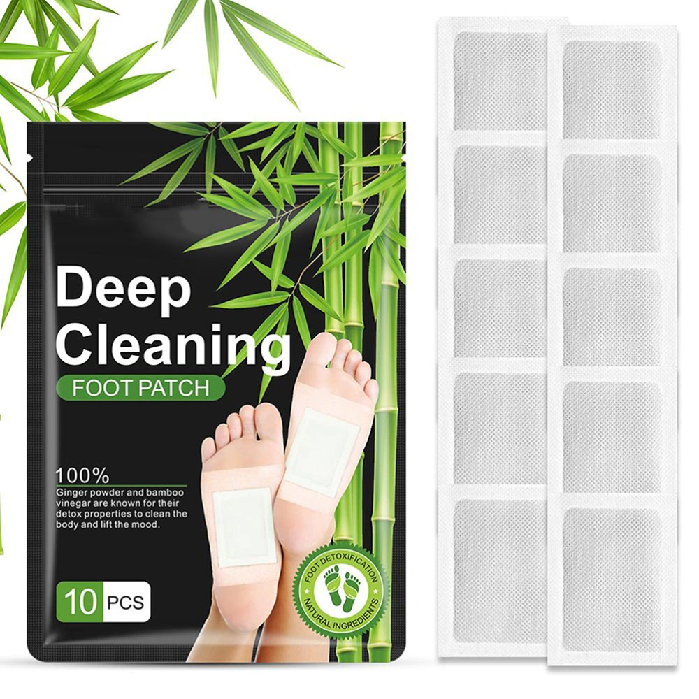 Natural Foot Detoxification Patch Wormwood Bamboo Charcoal Foot Patches Foot Care Detox Foot Pad Foot Massage Care