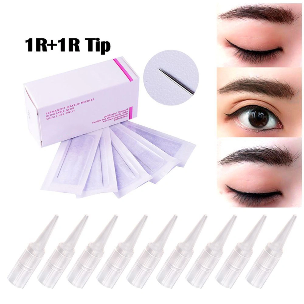 Clear Eyebrow Tattoo Needle Tips Permanent Makeup Tattoo Nozzle