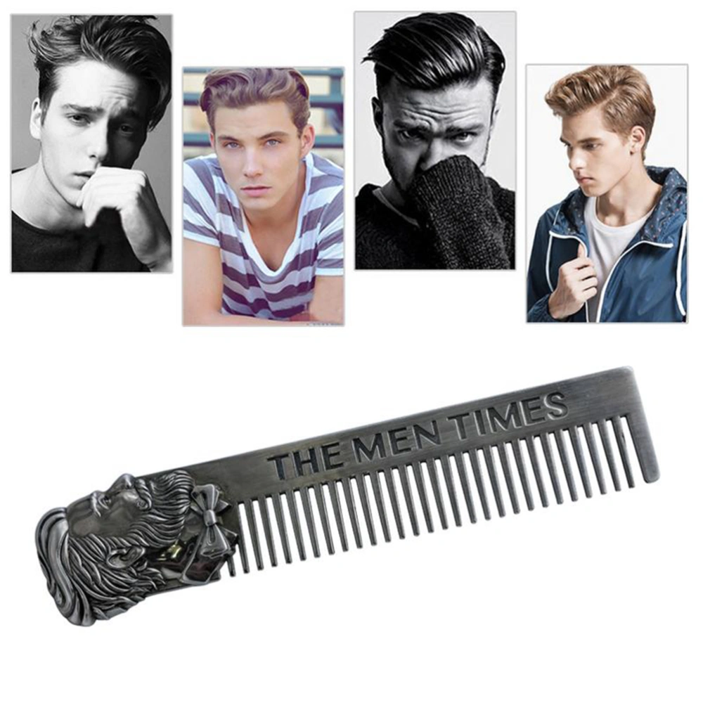 Stainless Steel Beard Comb Oil Hair Style Trimming Comb Portable Beard Comb