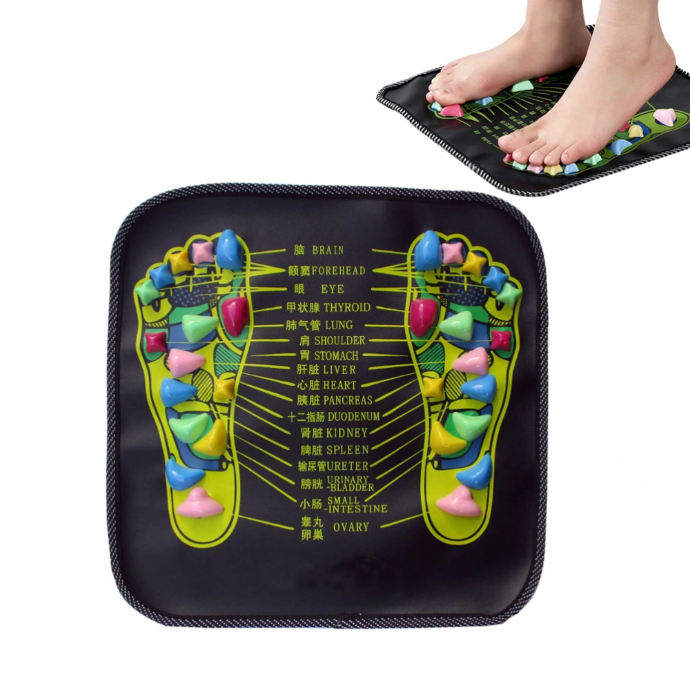 2 in 1 Chinese Foot Massage Pad Reflexology Walk Stone Pain Relieve Mat Pad Chinese Health Care Massage