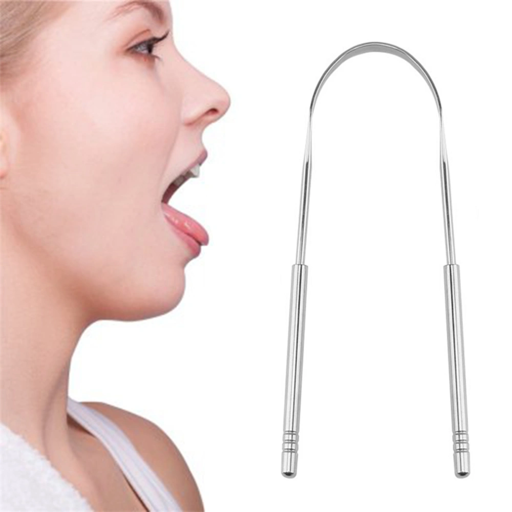 1Pcs Tongue Cleaner Tongue Scraper Stainless Steel Tongue Brush Dental Tools