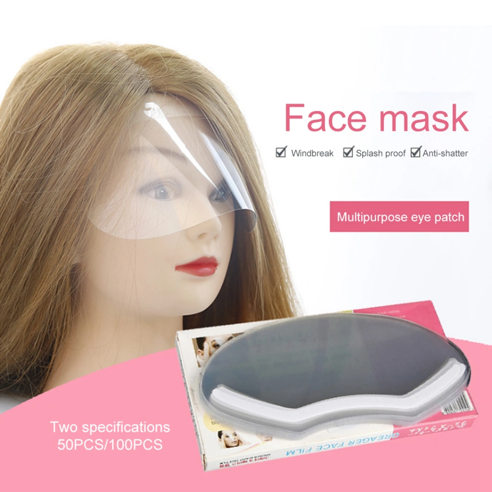 50Pcs Disposable Face Hairspray Shield Mask Hair Salon Face Protection Mask Barber Hair Cutting Eye Protector Cover Bang Trim Hair Cutting Tools