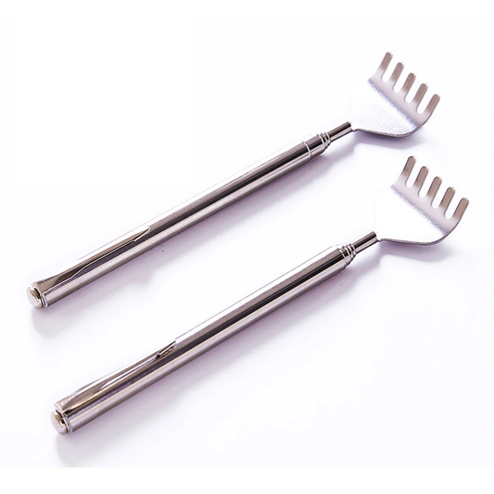 2PCS Back Grabber Stainless Steel Massager Tool Preservative Telescopic Back Scratcher