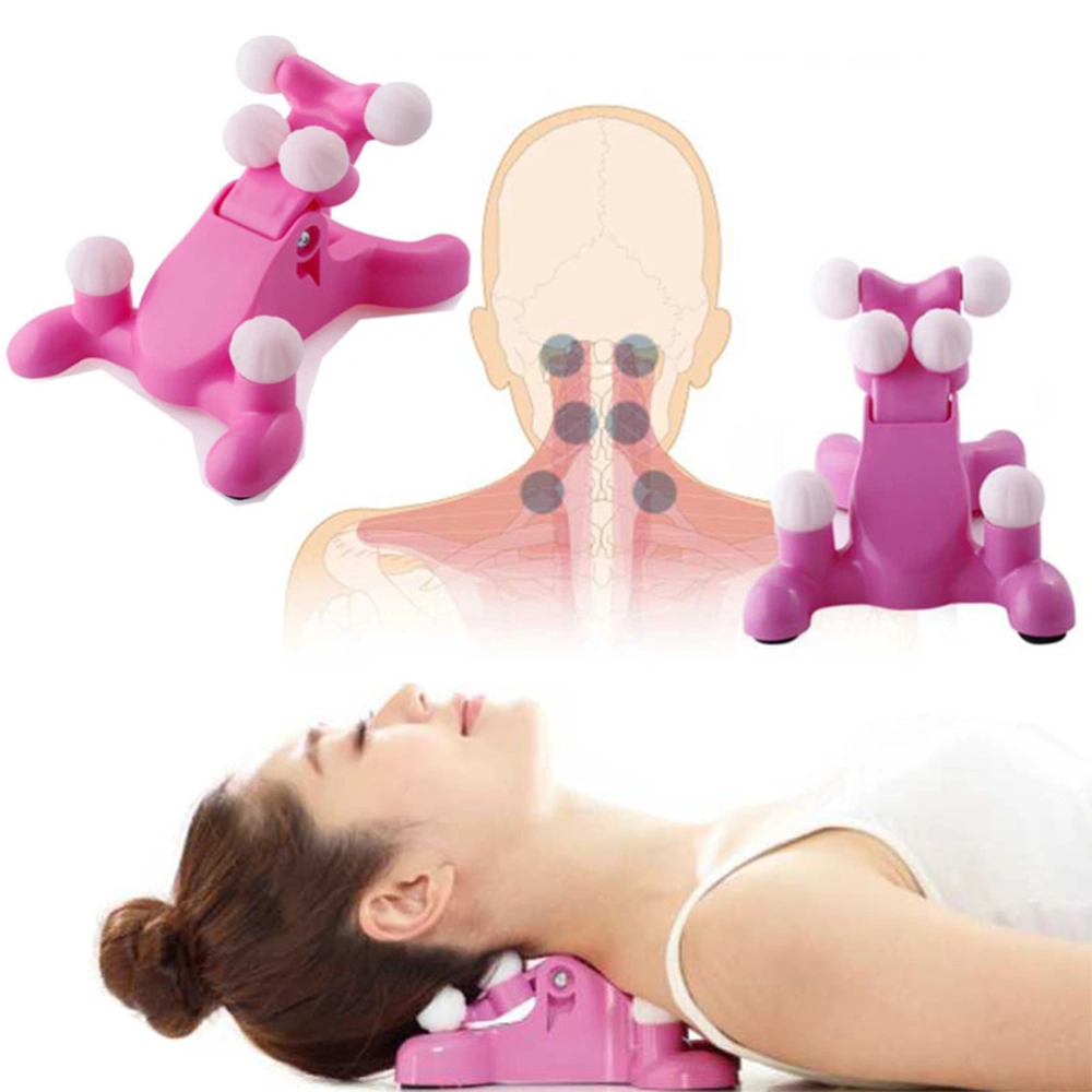 Cervical Spine Alignment Chiropractic Pillow Neck and Head Pain Relief Back Massage Traction Device Support Relaxer