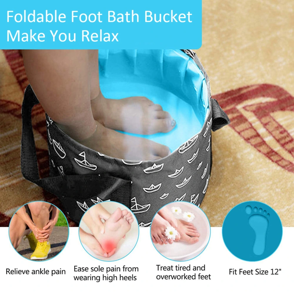 Collapsible Bucket for Soaking Feet Portable Travel Foot Bath Tub Folding Foot Spa Soak Basin Water Container for Camping Picnic