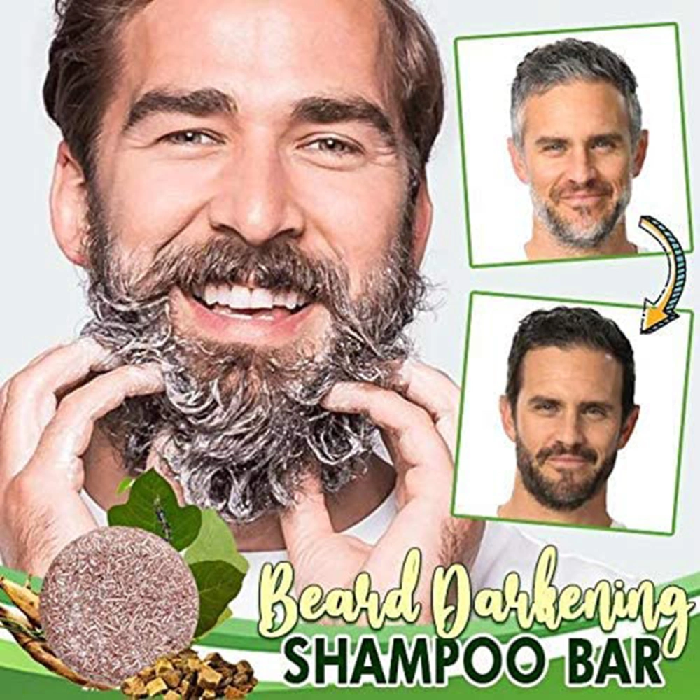 Beard Darkening Shampoo Bar Beard Wash Bar Hair Darkening Shampoo Soap for Men