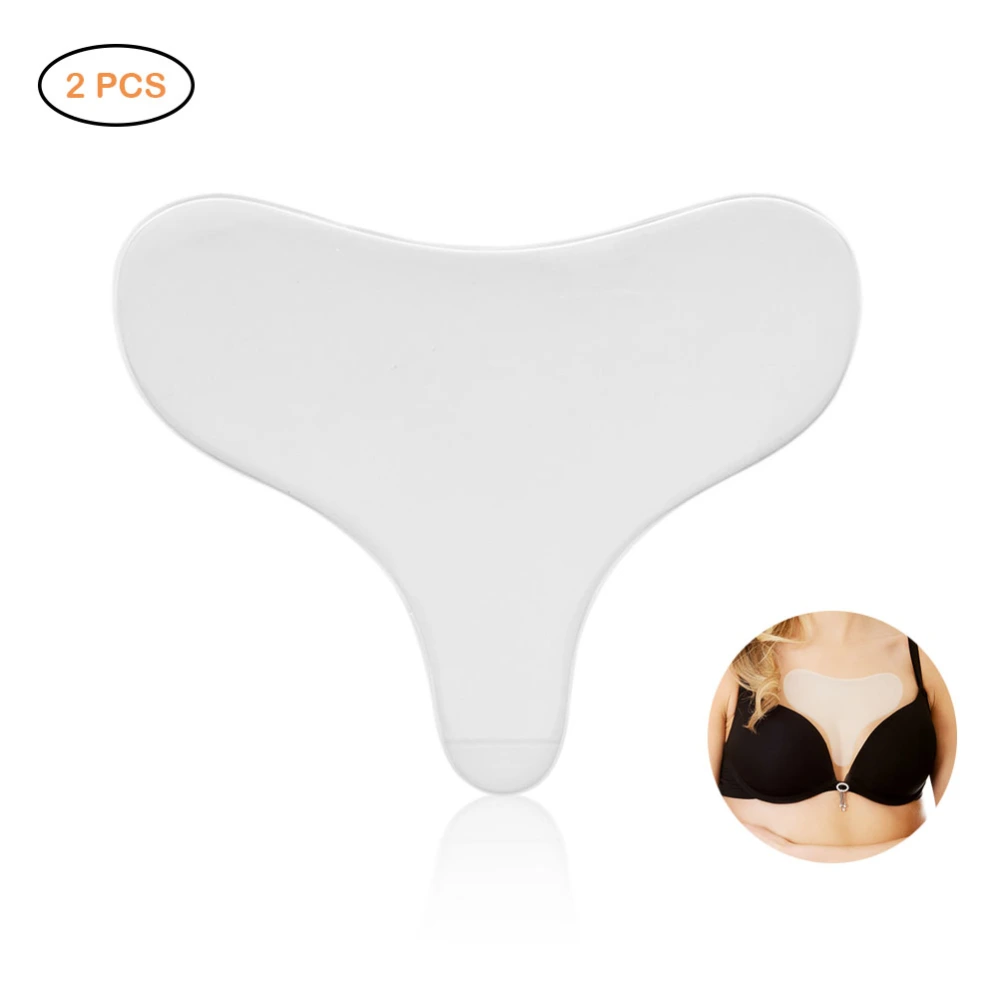 Cleavage Pads T Shaped Anti Wrinkle Silicone Cleavage Pads Self Adhesive Reusable Cleavage Pads