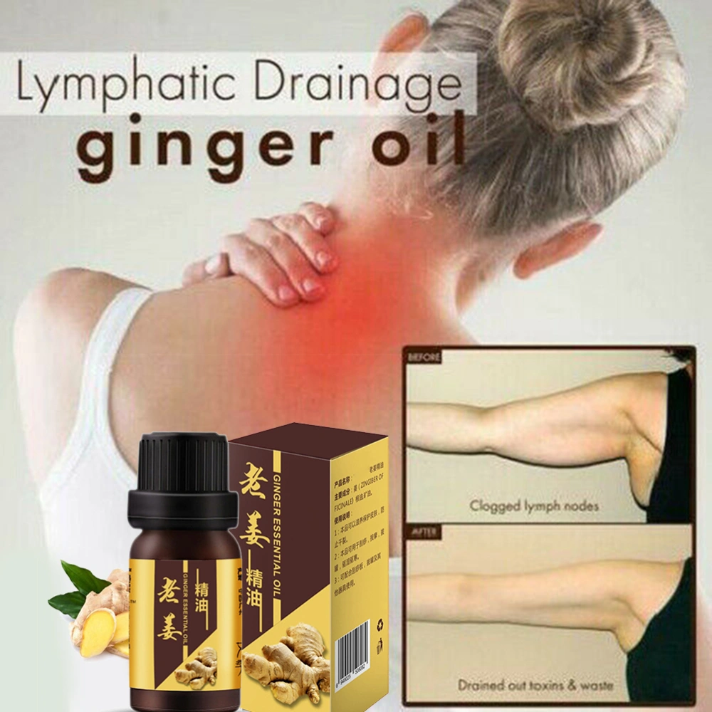 10ml Lymphatic Drainage Ginger Oil Essential Oil Body Care Weight Loss Essential Oil