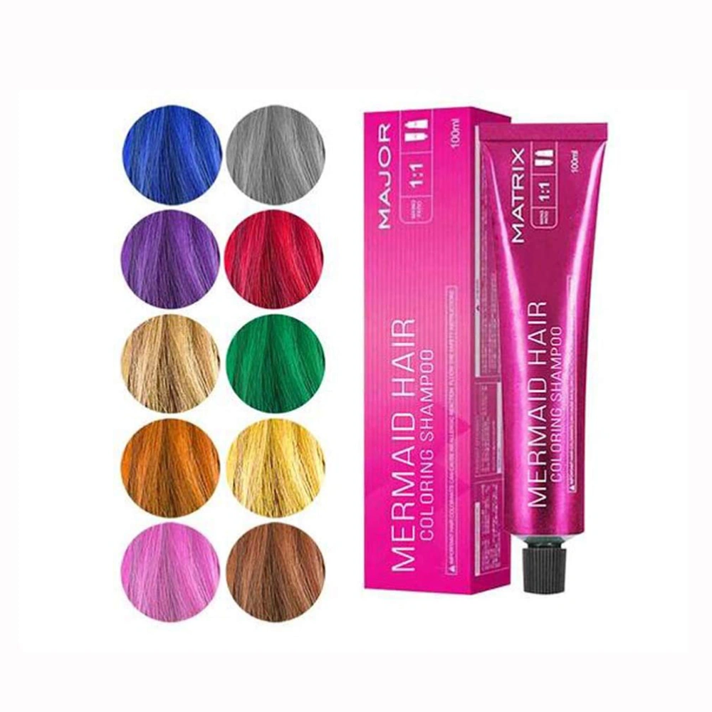 100ml Hair Coloring Cream Semi Permanent Hair Coloring Dye Wax for Party Cosplay Halloween