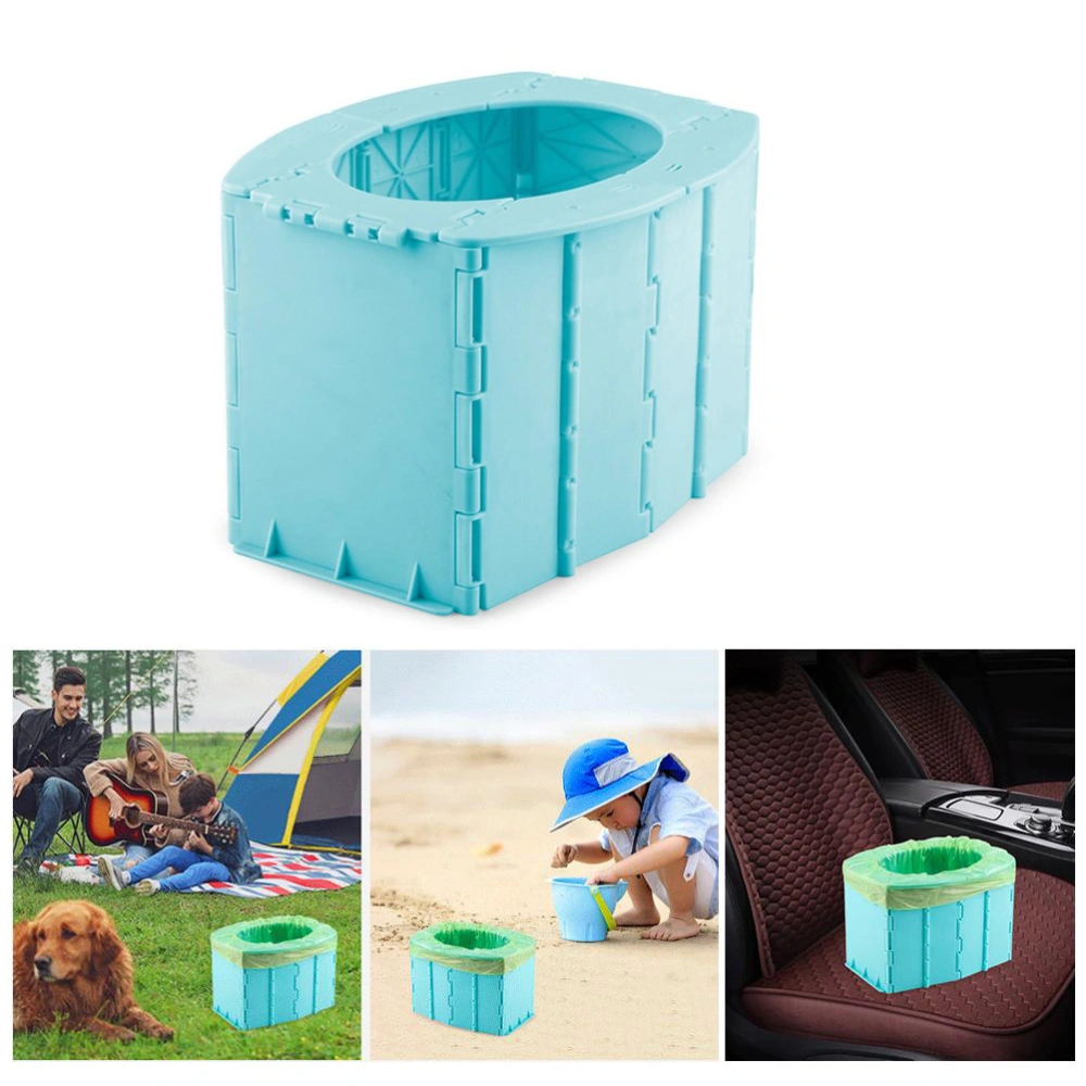 Portable Folding Car Toilet Folding Commode Toilet Seat Self Contained Toilet Seat for Children Camping Hiking Long Trips