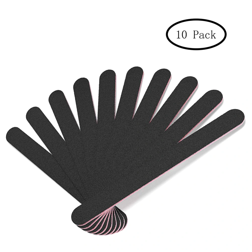 10Pcs Professional Double Sided 100/180 Grit Nail Files Emery Board Nail Buffering Files Manicure Pedicure Tools