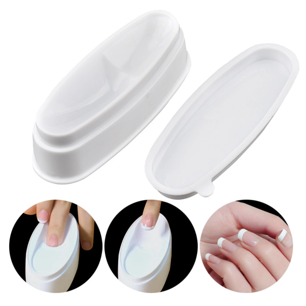 Nail Dipping Powder Box French Tip Tray Manicure Nail Dip Container for Nail Art and Makeup Tool