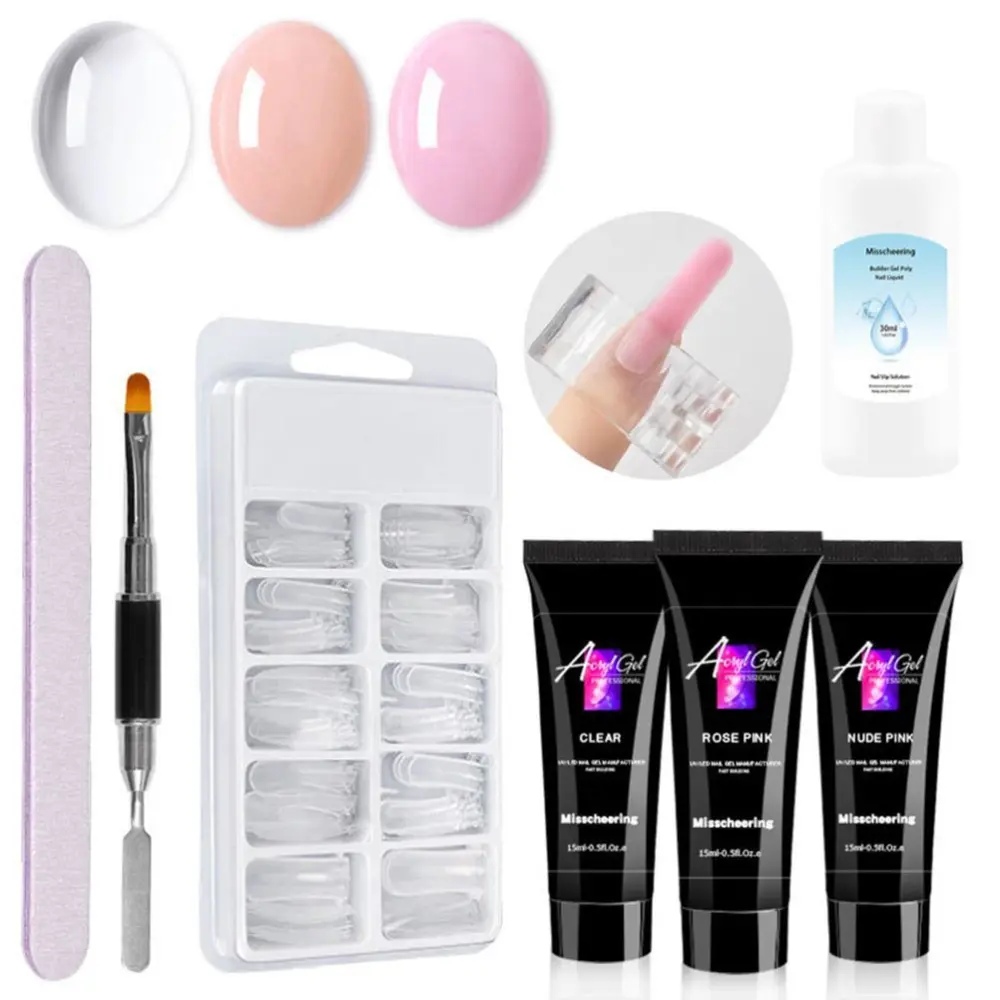 Nail Gel Kit Gel Nail Extension Kit Professional Gel Kit for Nail Art in Solon or at Home