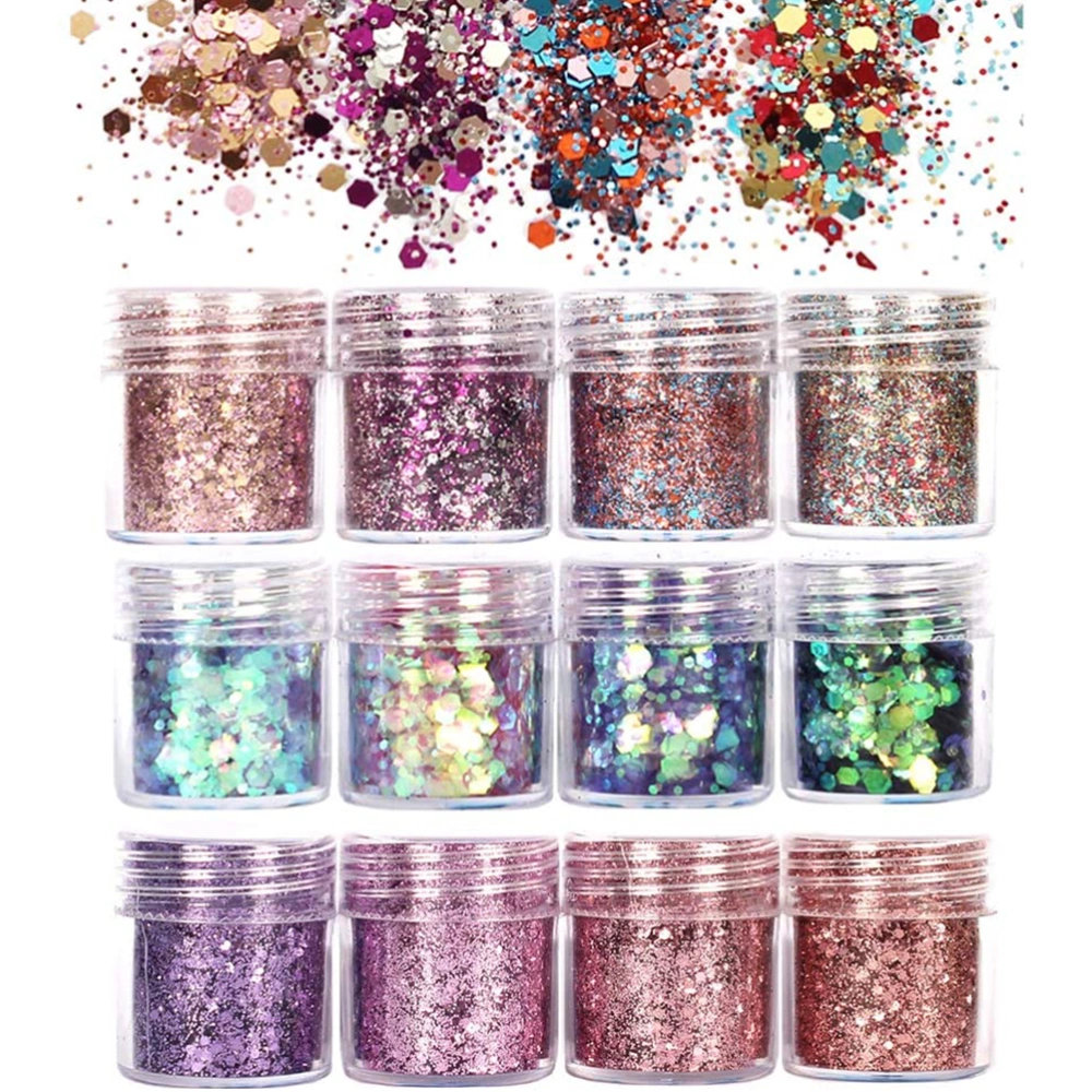 Face Glitter Festival Glitter Body Glitter Hair Sequin Art Halloween Glitter Eye Cosmetic Chunky Glitter Nail Art For Girls Kids