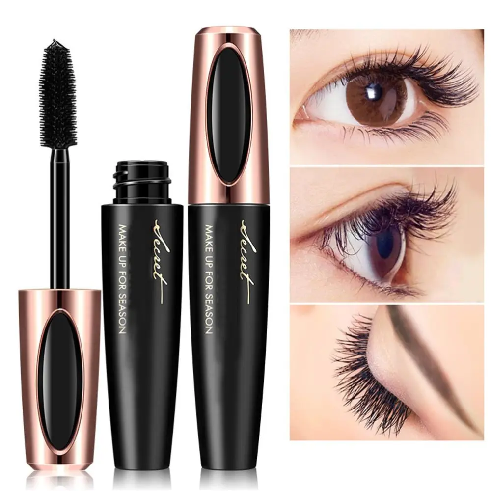 Women 4D Silk Fiber Lash Mascara Waterproof Rimel Mascara For Eyelash Extension Black Thick Lengthening Eye Lash Mascara