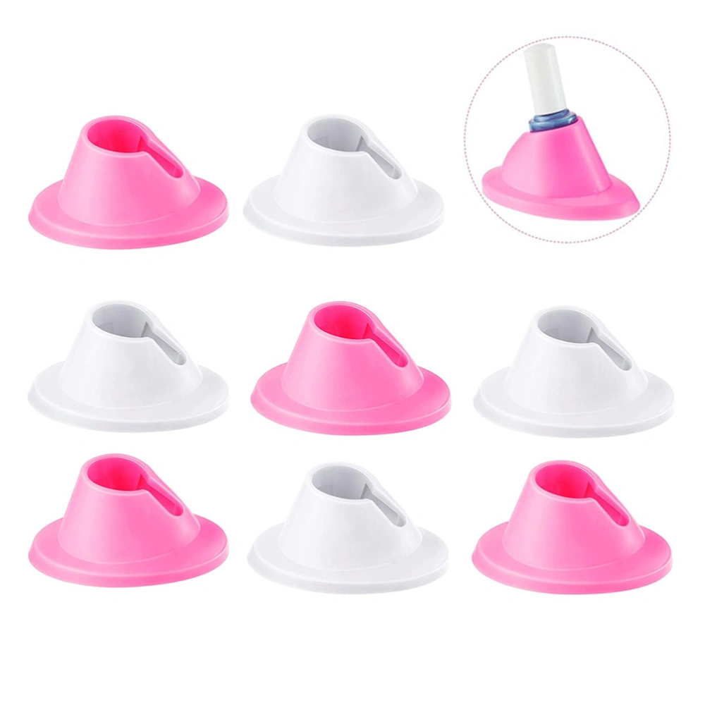 8Pcs Nail Polish Bottle Holder Rubber Nail Polish Drip Polish Holder Organizer Manicure Tools for Home Beauty Shop