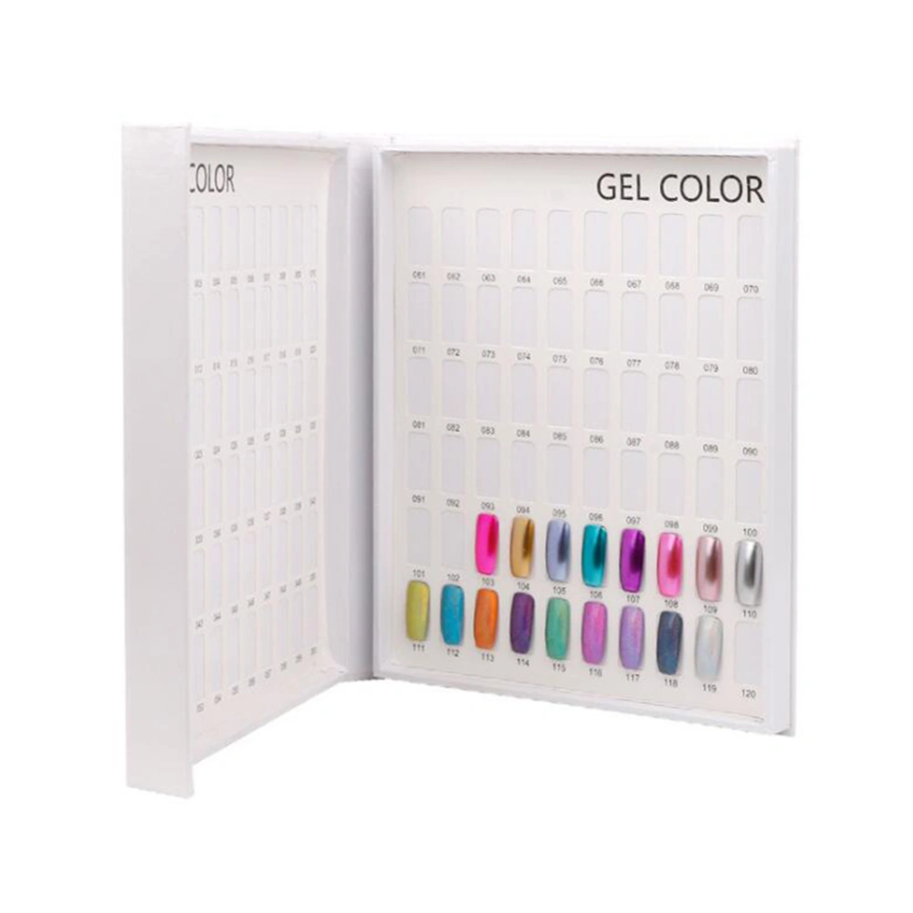 Professional 120 Colors Nail Gel Polish Display Chart Book Nail Polish Color Card