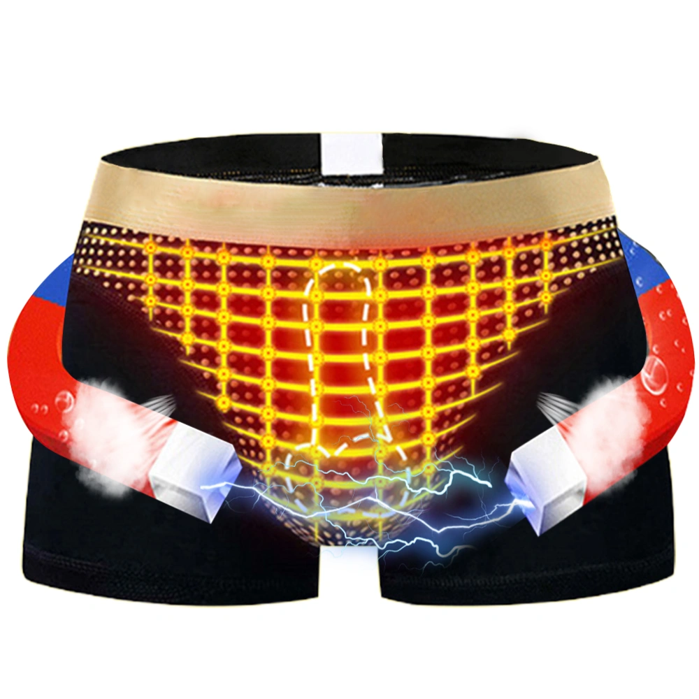 Men Magnetic Health Care Underwear Breathable Comfortable Modal Flat Angle Shorts Health Care Panties 2XL