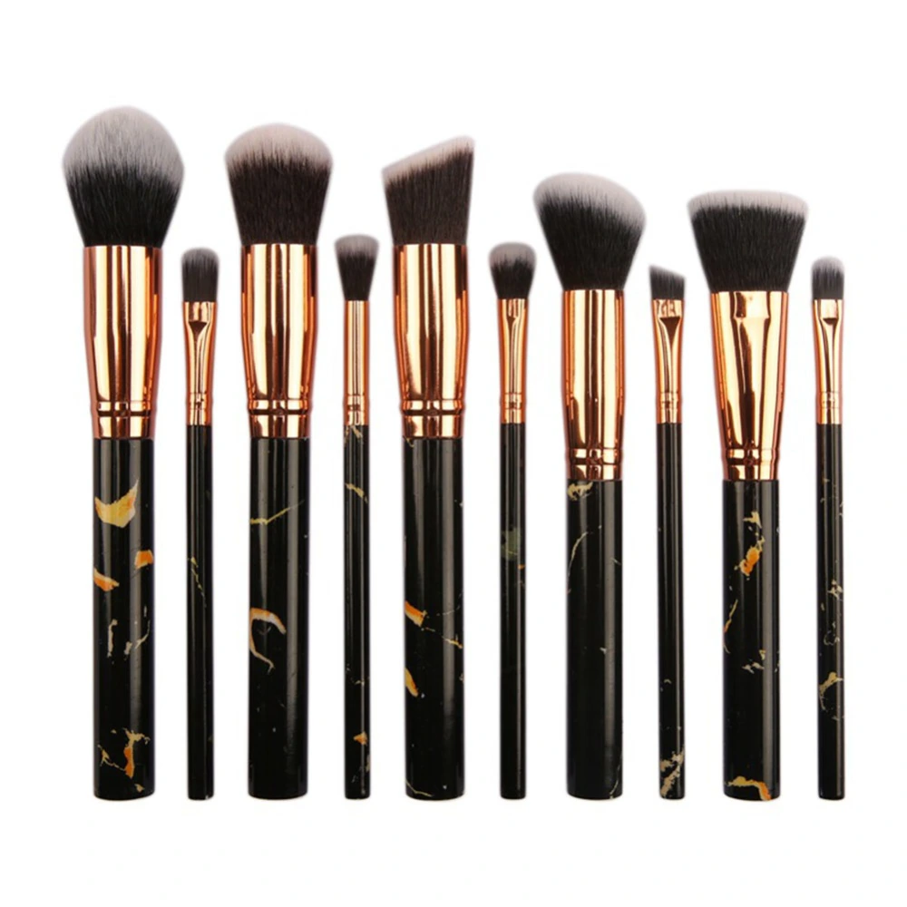 10pcs/set Makeup Brushes Marble Pattern Face Powder Eyelash Eyeshadow Make up Brushes