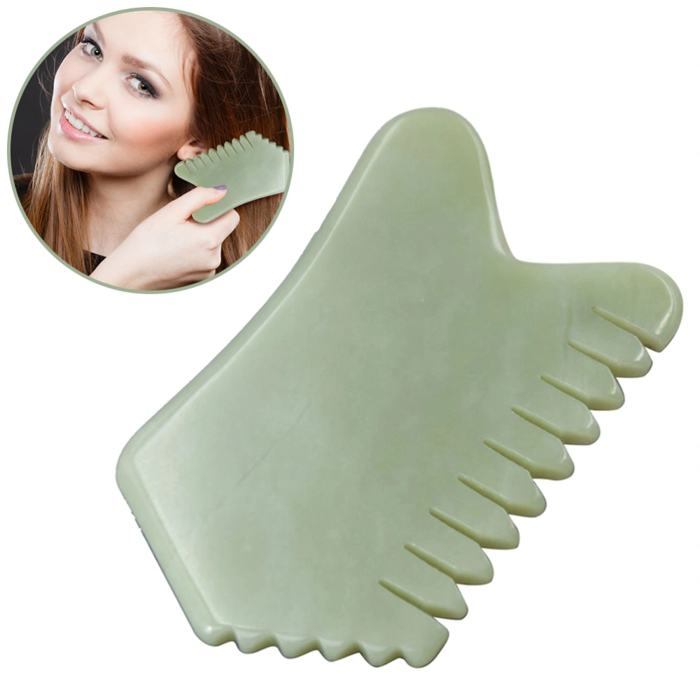 Stone Guasha Comb Natural Scraping Scalp Massage Comb Hair Comb