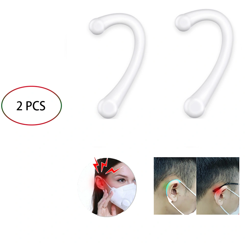 2Pcs Silicone Ear Hooks Anti Slip Mask Ear Holders Pain Resistant Ear Protector Glasses Retainer Glasses Holder Accessories