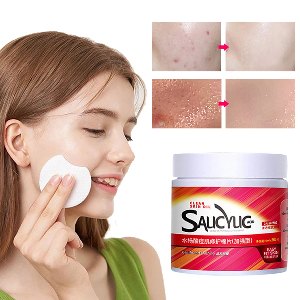 Facial Pads Salicylic Acid Cotton Pad Face Cleansing Pad to Prevent Breakouts and Minimize Pores