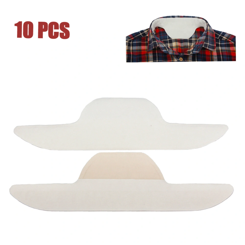 10Pcs Collar Sweat Pads Self Adhesive Collar Pads Neck Liner Pads for Men Women Summer