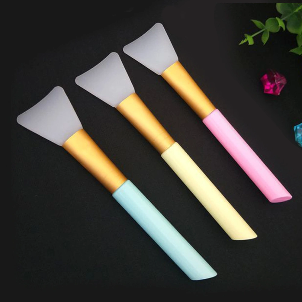 3pcs Facial Mask Brush Soft Silicone Mud Mask Mixing DIY Makeup Brushes for Skin Care Red Yellow Blue