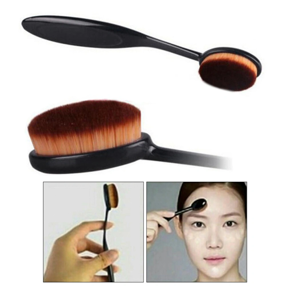 Makeup Brushes Oval Cosmetic Makeup Toothbrush Pro Blush Face Powder Brush Makeup Tool