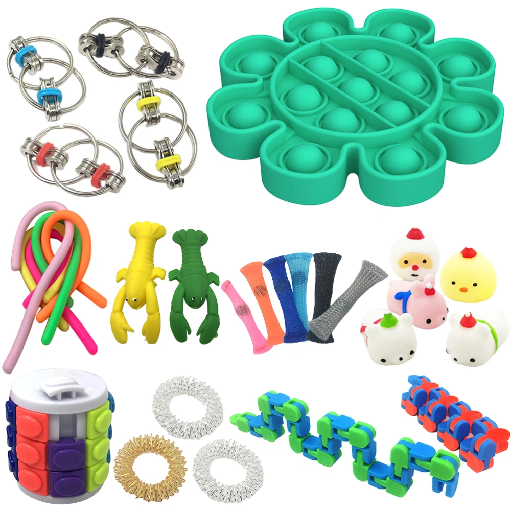 29pcs/set Finger Toys Push Bubble Sensory Toy for Autism ADHD Decompression Anxiety Relief Gift for Adults Party Bag Fillers