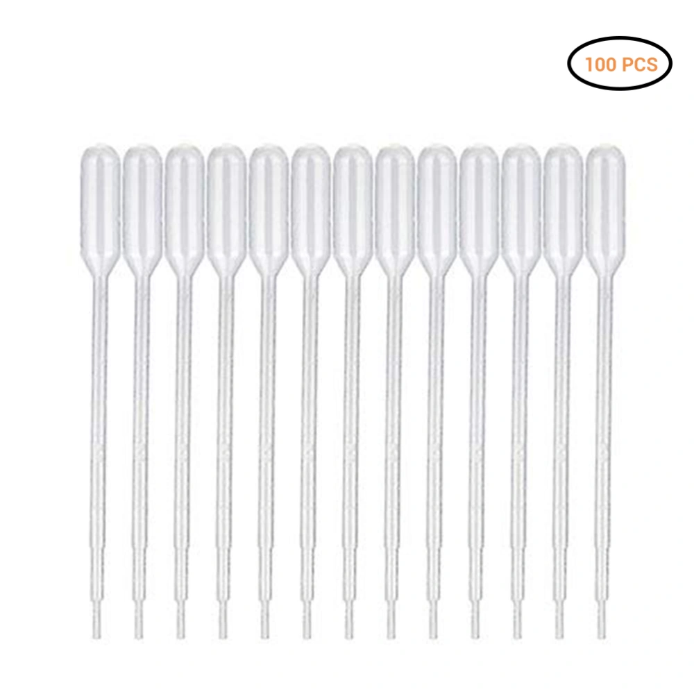 100PCS Plastic Disposable Transfer Dropper for Transferring Liquids