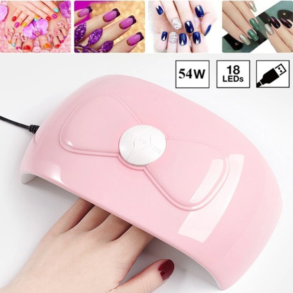 54W 18 LED Smart Infrared Sensor UV Sunlight Nail Dryer Lamp Gel Polish Curing Timing Manicure Machine