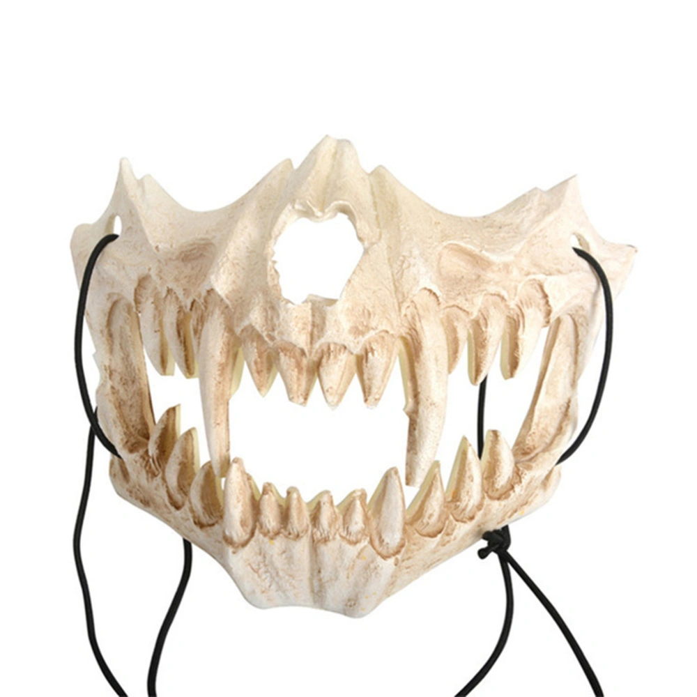 Halloween Latex Mask Skeleton Half Mask Unisex Halloween Animal Theme Party Cosplay Mask