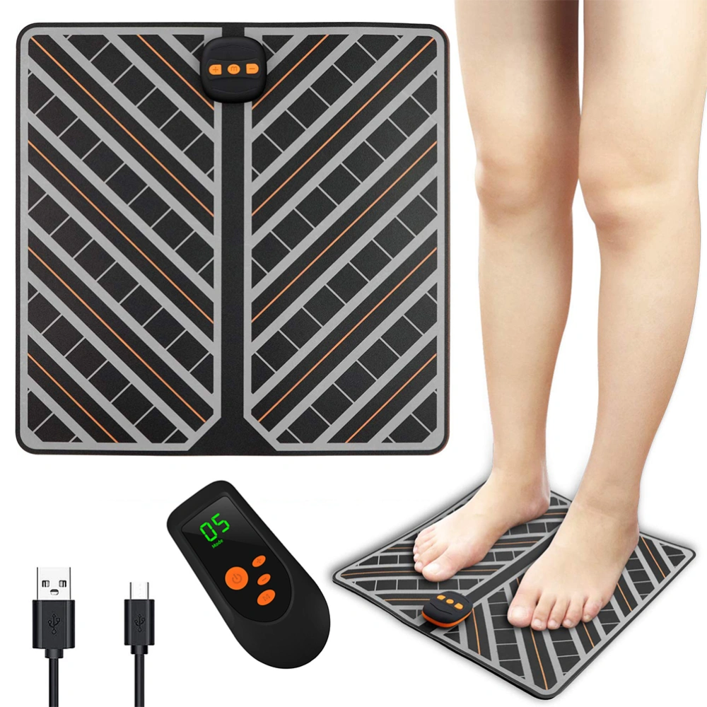 EMS Foot Massager Rechargeable Foot Stimulator with Remote Control 6 Modes15 Levels Adjustable Foot Acupressure Massage Mat