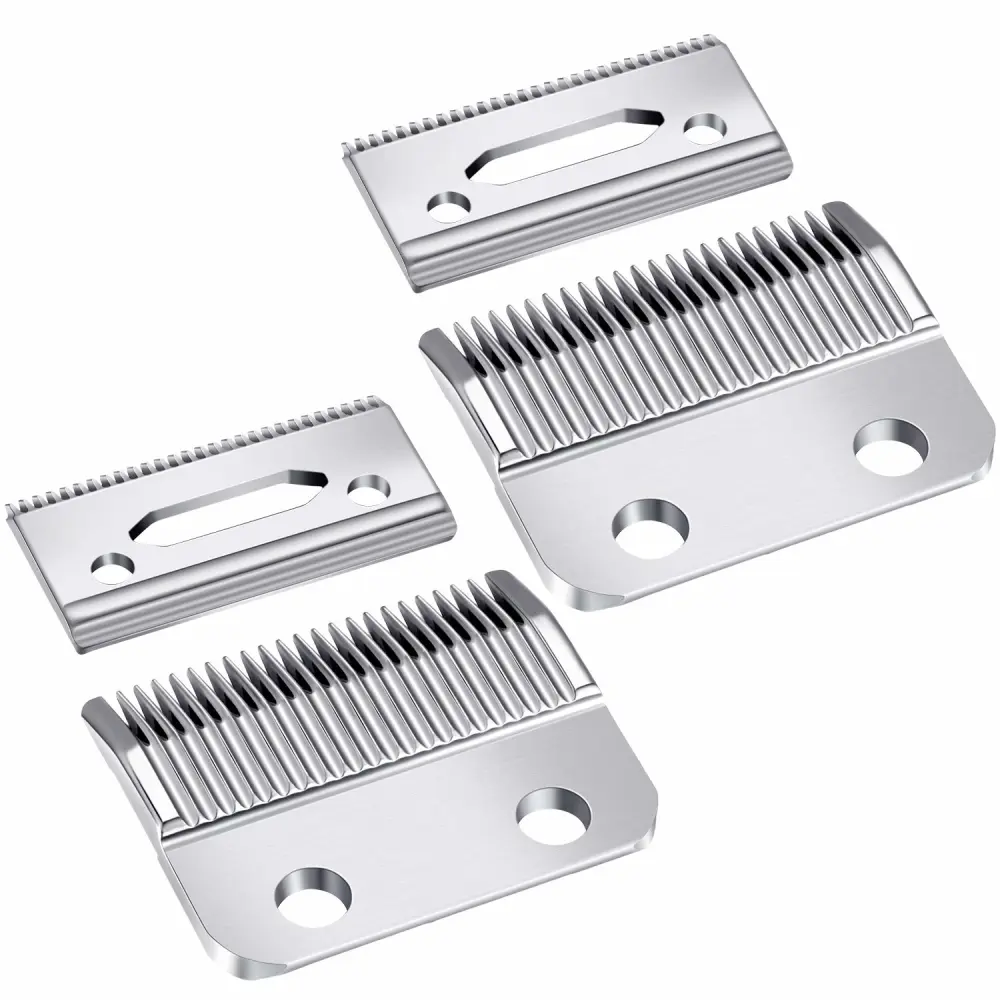 2Sets Adjustable Clippers Blades 2 Hole Hair Trimmer Blade Stainless Steel Clippers Blades