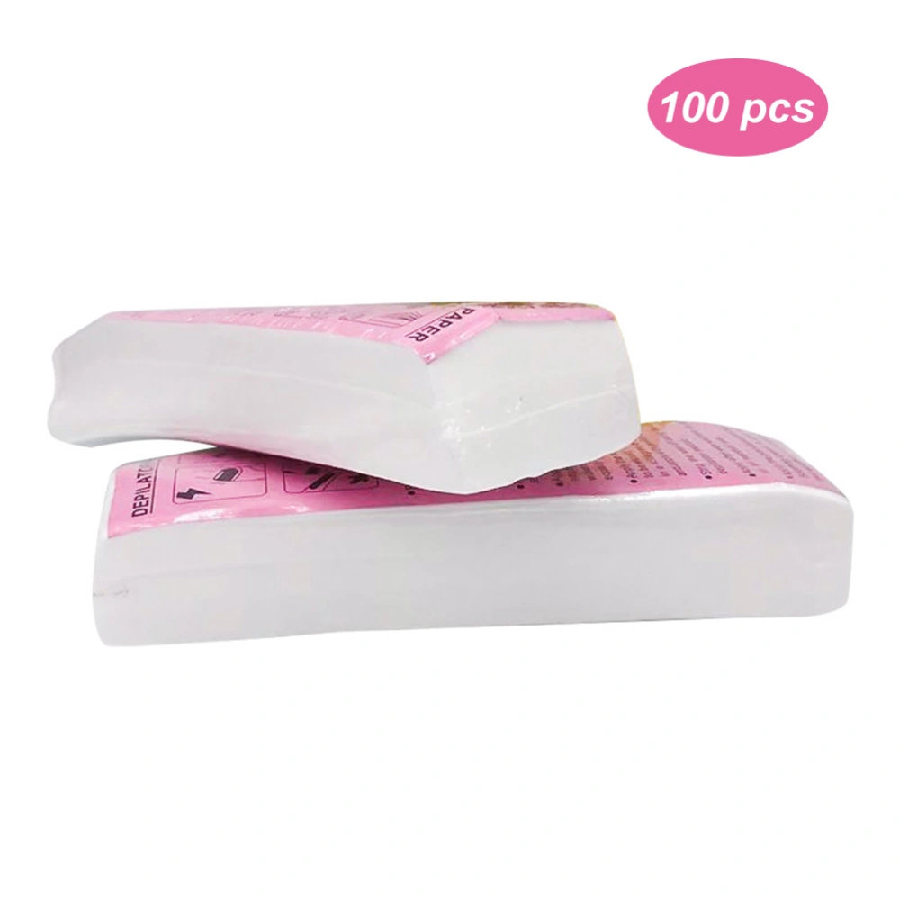 100Pcs Removal Nonwoven Body Cloth Hair Remove Wax Paper Rolls Hair Removal Epilator Wax Strip Paper Roll