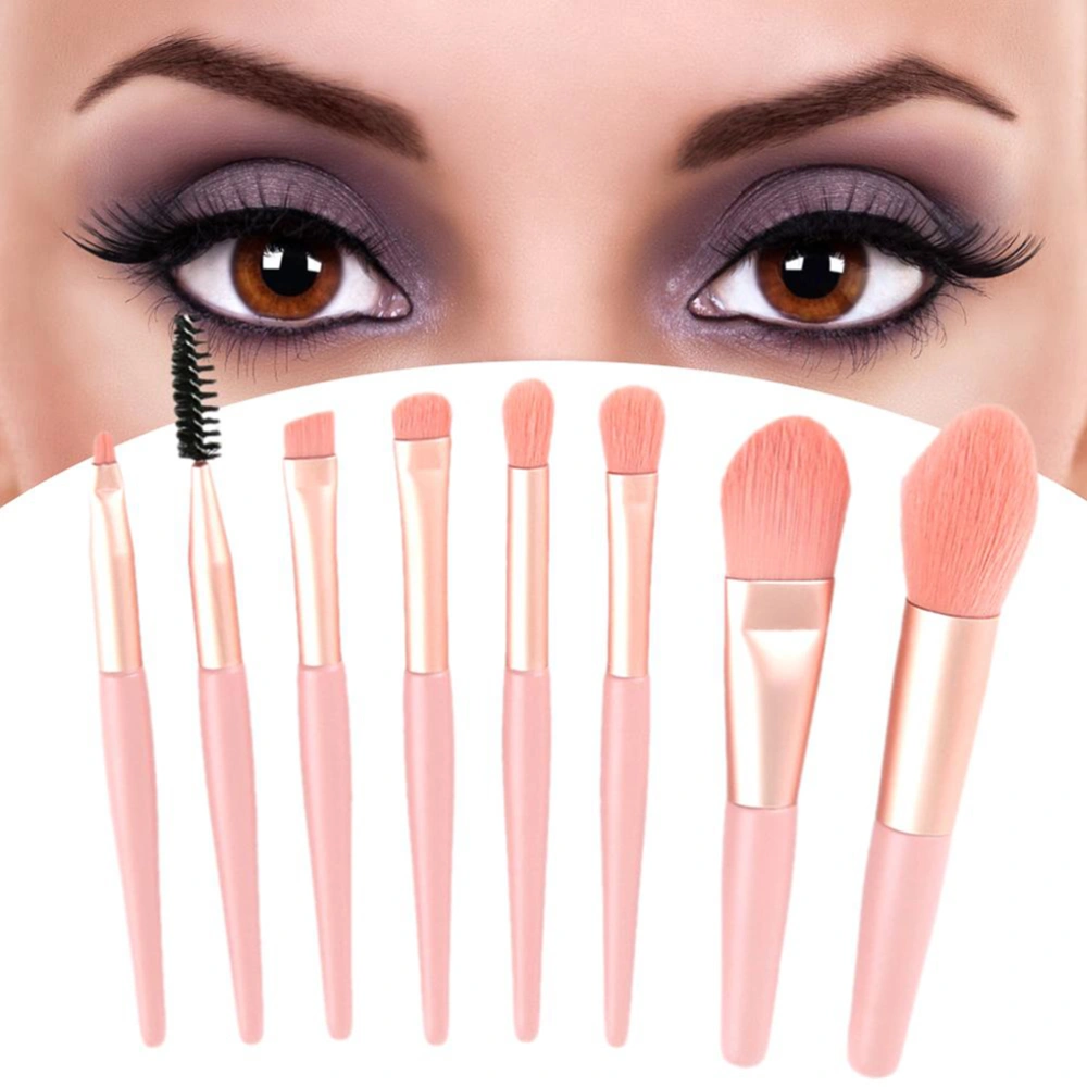 8Pcs Mini Makeup Brushes Set Professional Powder Eyebrow Blush Concealer Brushes