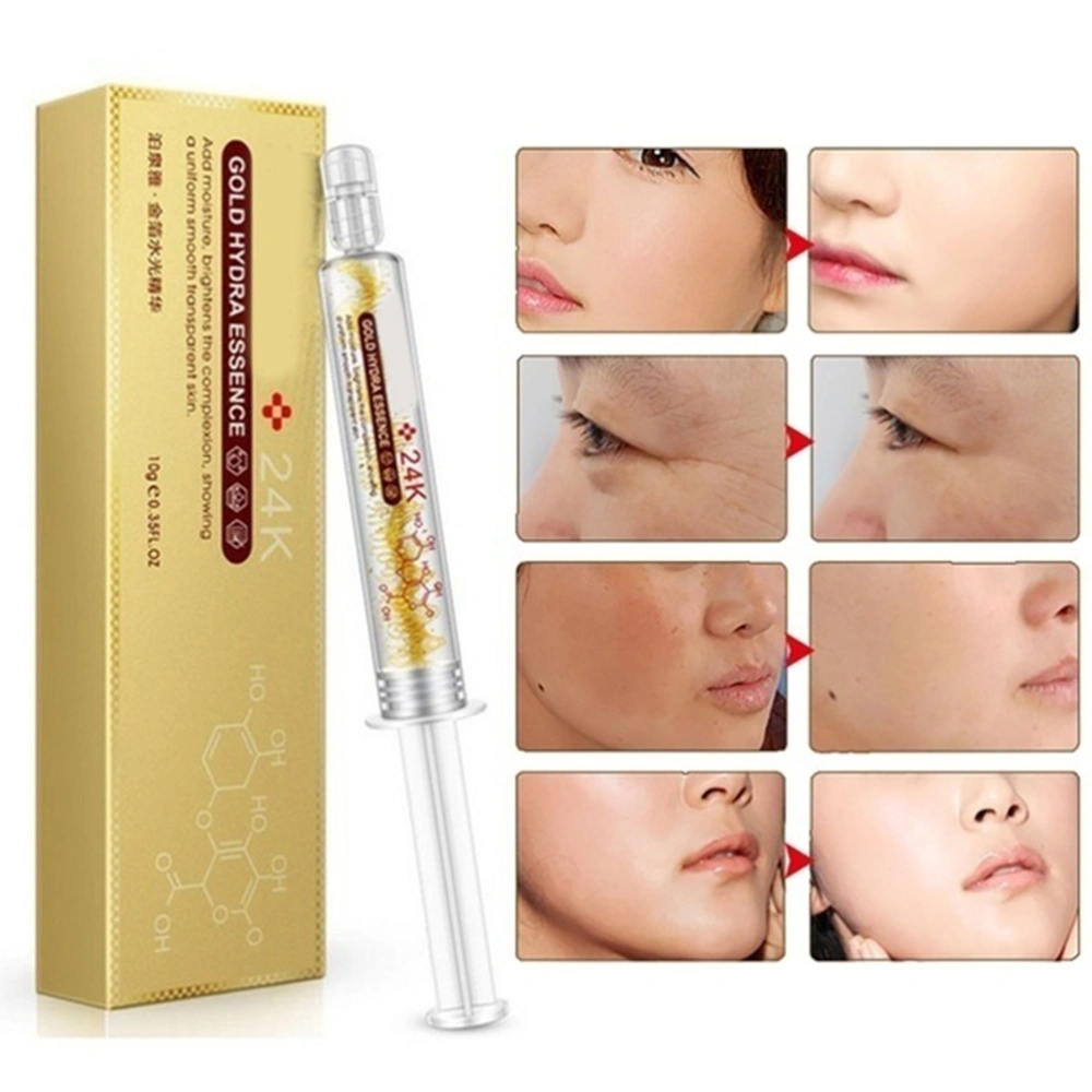 10ml 24K Gold Hyaluronic Acid Liquid Moisturizing Hydrating Serum