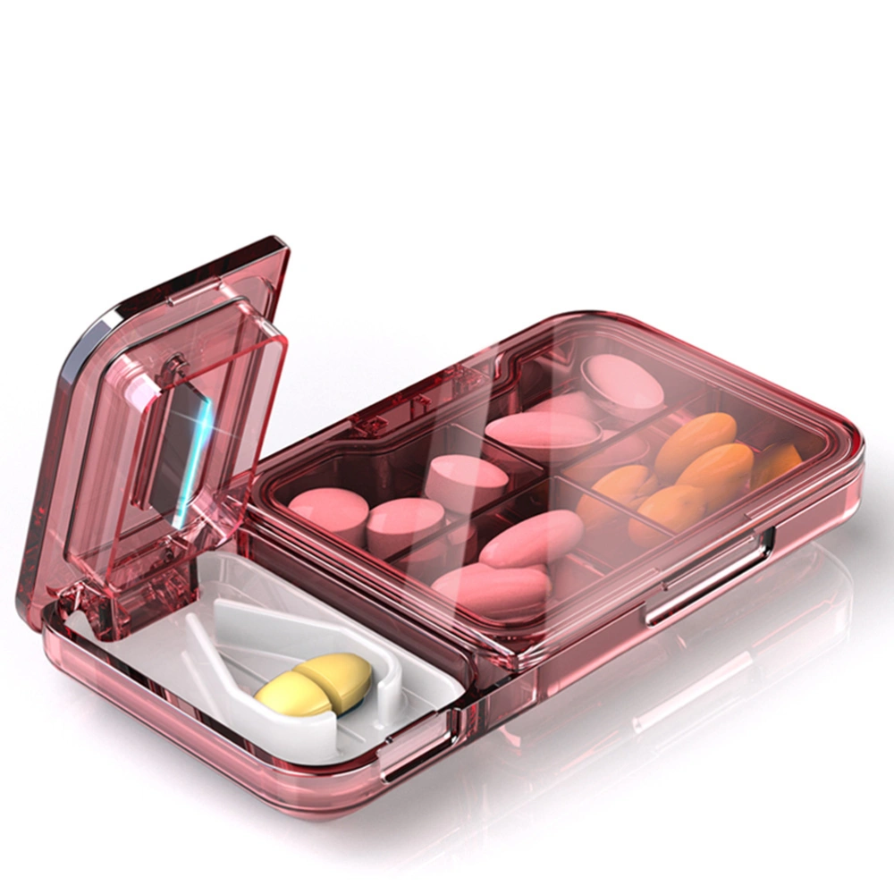 Pill Cutter Splitter for Small or Large Pills Four Grid Pill Organizer for Tablet Vitamin and Big Medicine