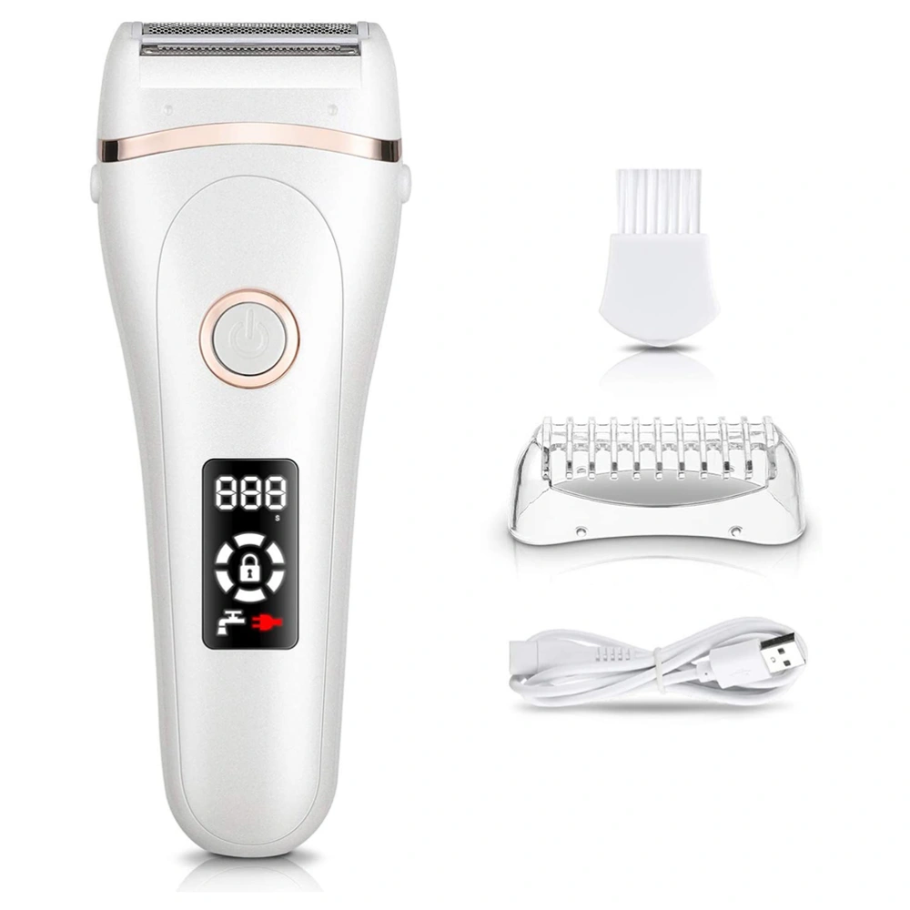 Women's Shaver Rechargeable Women's Electric Shaver with LED Display Body Hair Removal for Face Underarm Legs and Bikini Line