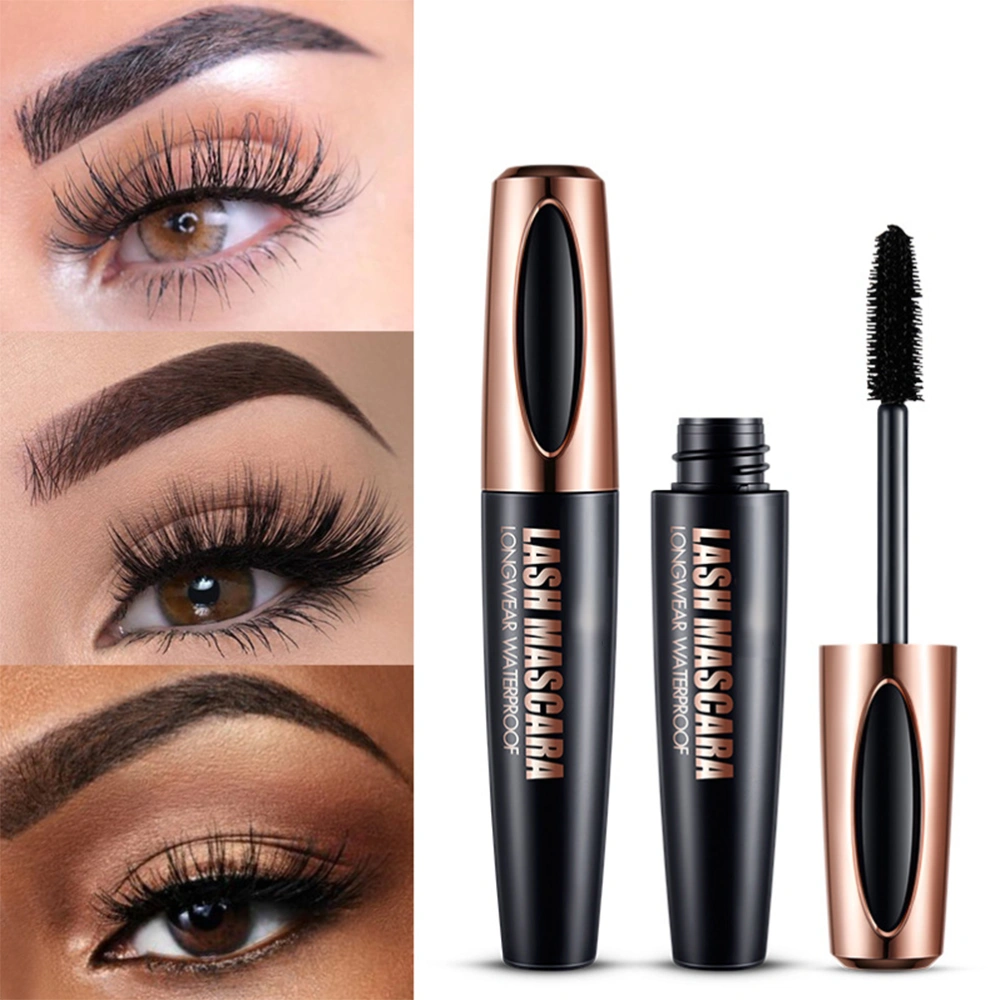 4D Silk Fiber Lash Mascara Waterproof Mascara Thick Lengthening Eye Lashes Extension Cosmetic Tool