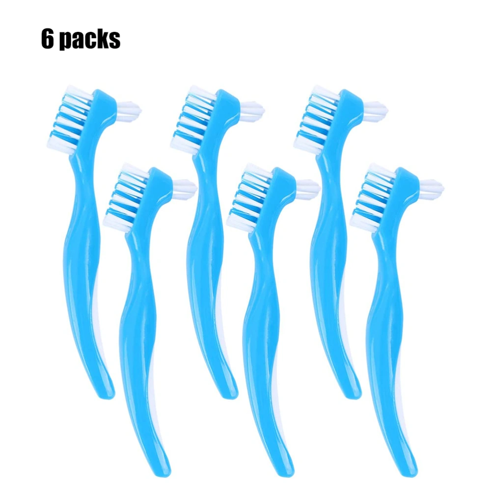 5Pcs Denture Brush Double Sided Denture Cleaning Brush for False Teeth Cleaning