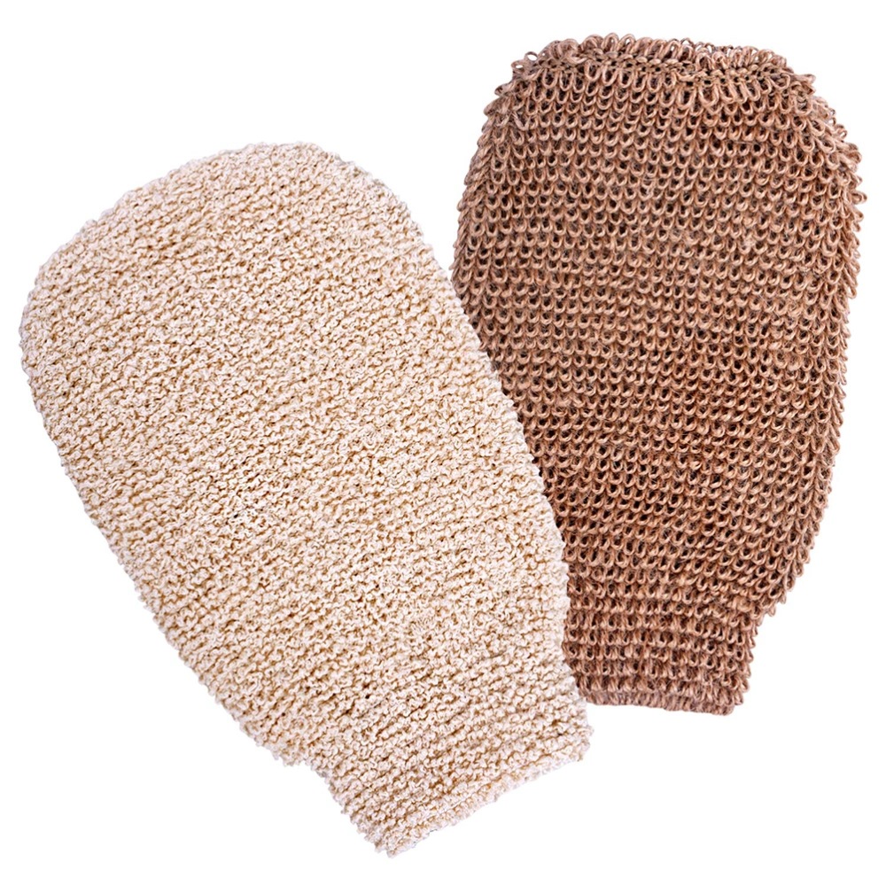 2 Pcs Bath Shower Gloves Mitts for Exfoliating and Body Scrubber Eco Friendly Exfoliating Tools