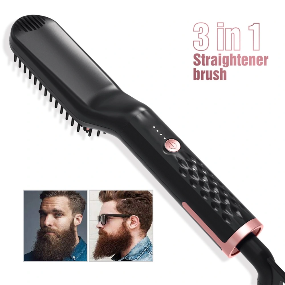 3 in 1 Beard Hair Straightener Hair Style Electric Comb Adjustable Temperature Comb