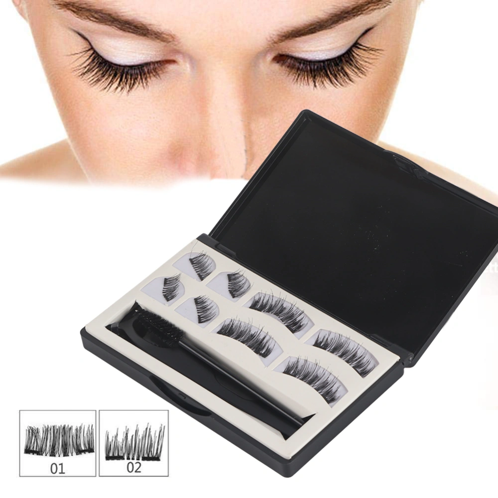 8Pcs Reusable Magnetic Eyelashes 3D False Eyelashes Tweezers Set Cosmetics Eyelashes Decoration