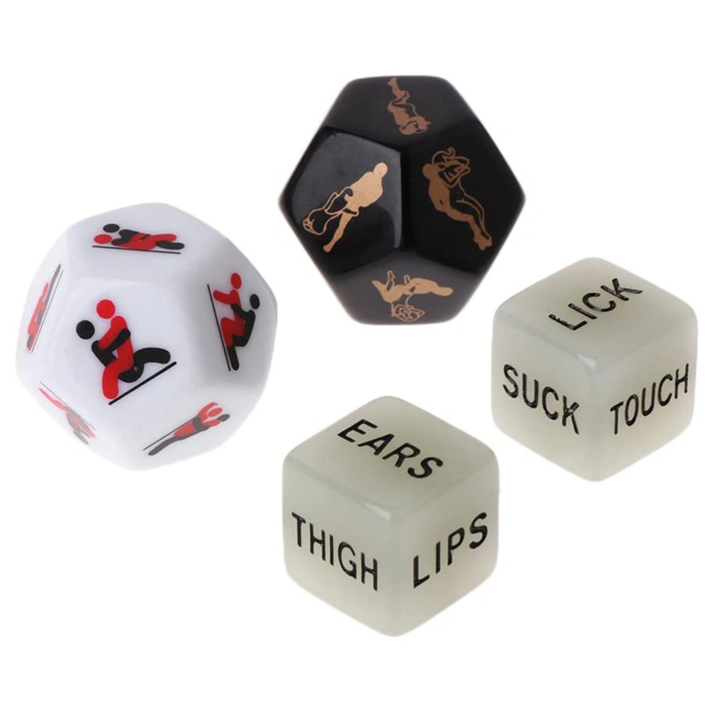 4Pcs/Set Sex Funny Dice Game Toy Romantic Position Game Dice Adult Game Dice Novelty Gift