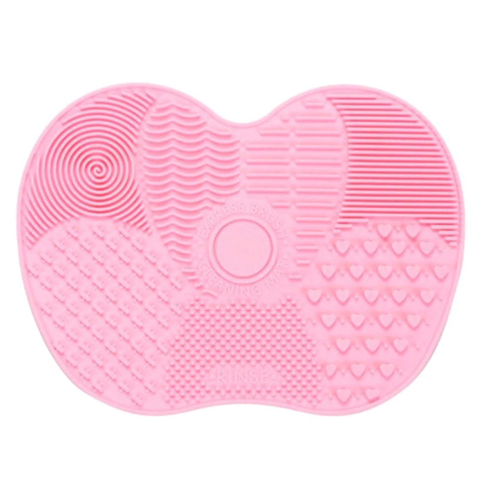 Silicon Makeup Brush Cleaning Mat Makeup Brush Cleaner Pad Cosmetic Brush Cleaning Mat with Suction Cup