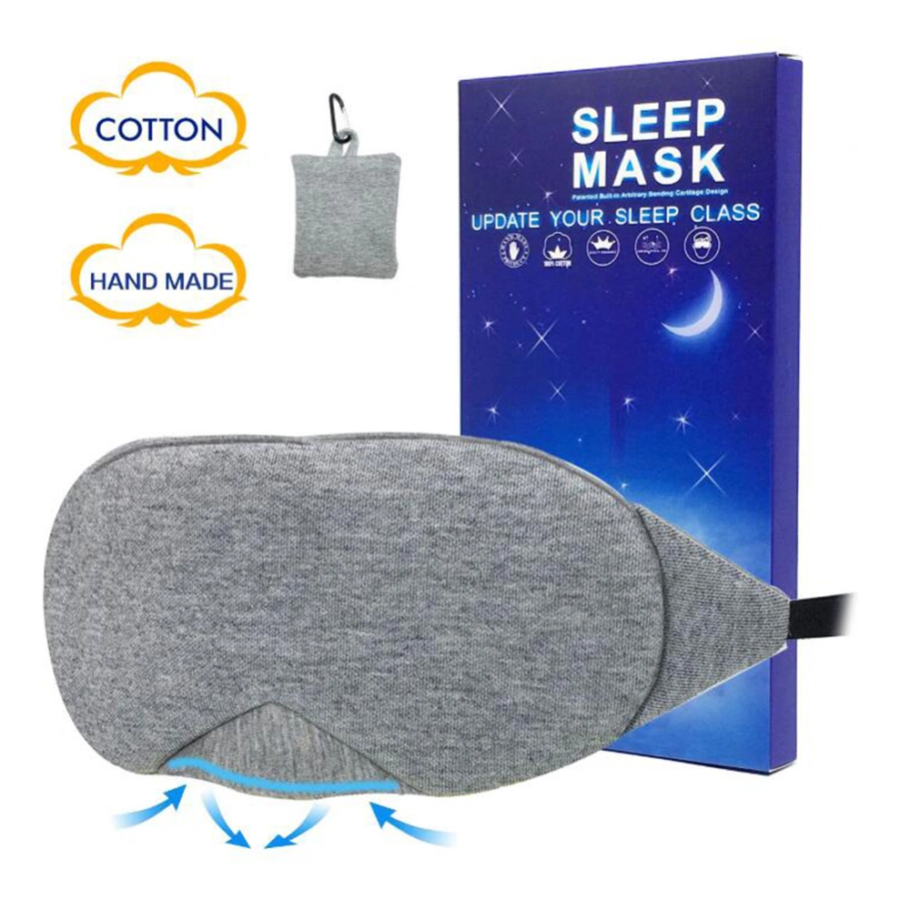 Cotton Sleeping Eye Mask Light Shielding Sleeping Eye Mask with Adjustable Strap for Night Sleeping Nap Travel