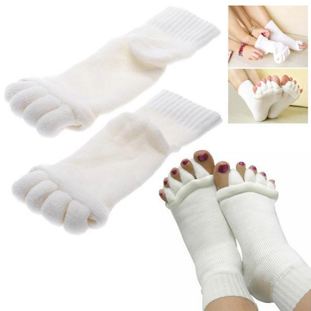 1 Pair Pedicure Socks Massage Toe socks Foot Alignment Socks Foot Care