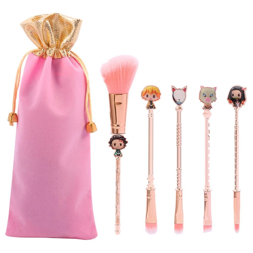 5pcs Japanese Anime Makeup Brush Set Cosmetic Anime Cosplay Gift Makeup Brush Set for Women